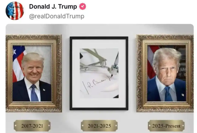 Trump posted a picture that made the world laugh and cry