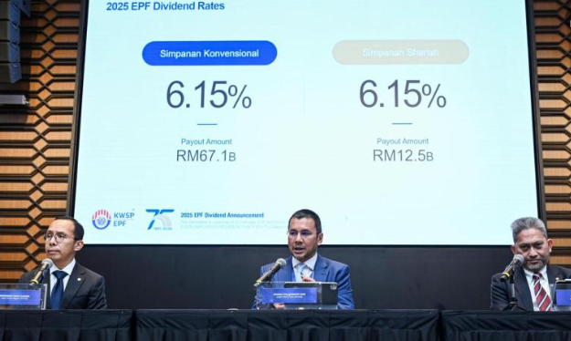 The Malaysian Employees Provident Fund (EPF) pays out 6.15% in dividends